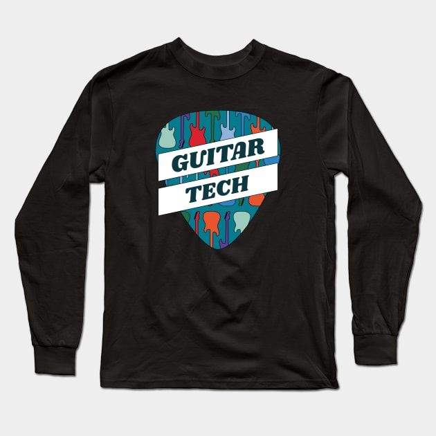 Guitar Tech Guitar Pick Long Sleeve T-Shirt by nightsworthy